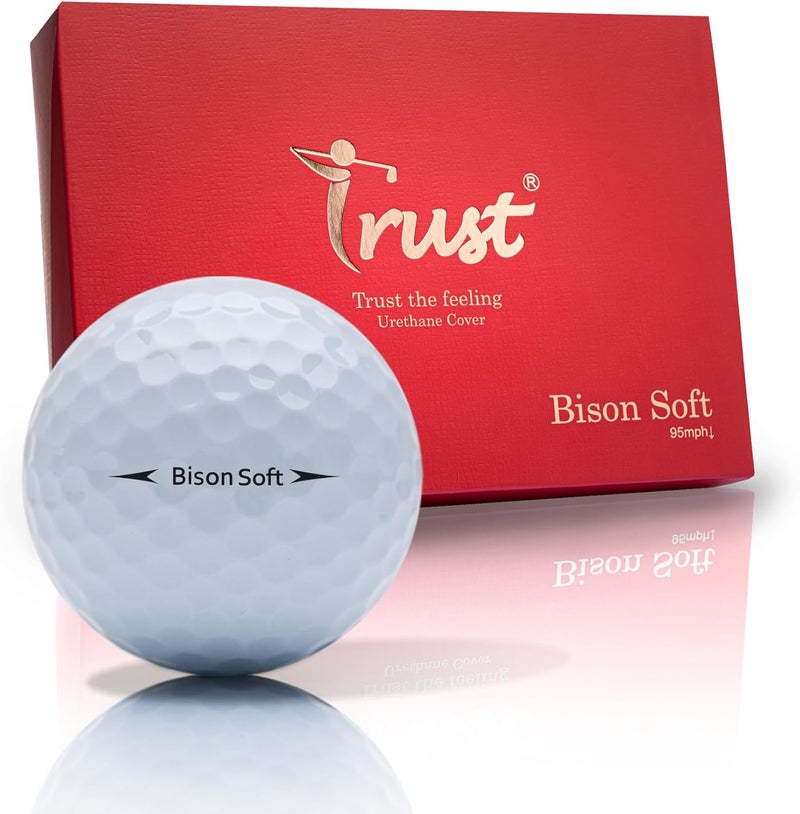Trust Golf Ball I K8 Bison I Urethane Cover with Reactive Core I 3-Pcs I for Different Swing Speed I 12, 48, or 100 Balls I - Image 1